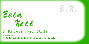 bela nell business card